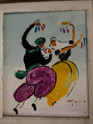 Pintura bailarines mallorquines los 2 x 50 €