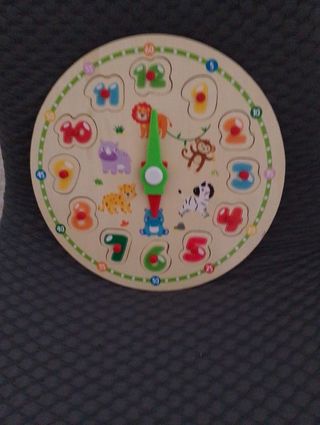 Orologio puzzle legno animali