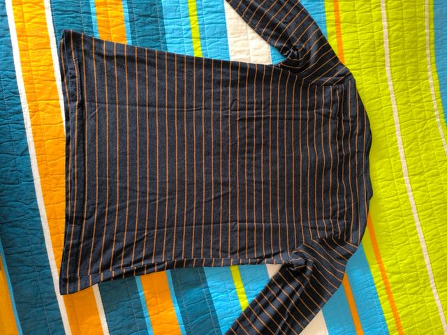 Camiseta Bershka rayas marrón - 1€