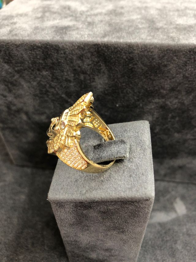Anillo oro 18k jefe indio