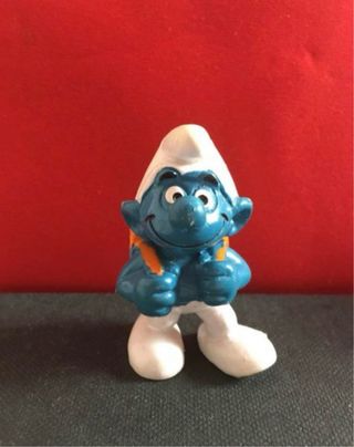 Pitufo escolar con mochila