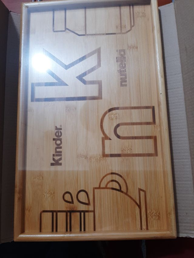 Vassoio Kinder-Nutella in bambù