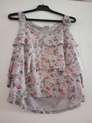 Lote ropa talla M: falda vaquera + blusa + top
