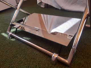 Mesa centro cristal metal Elevable automática