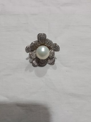 Anillo plata con perla