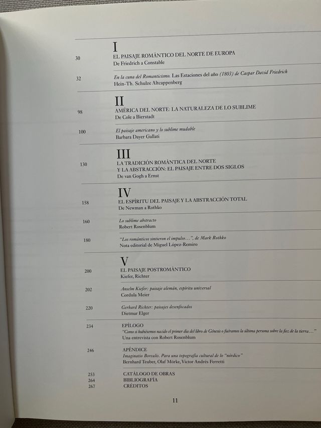 La abstracción del paisaje dwl Romanticismo Nórdic