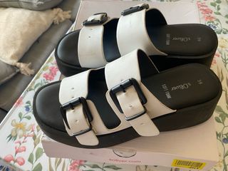 Sandalias plataforma S'Oliver blancas - 39