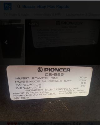 Altavoces Pioneer vintage