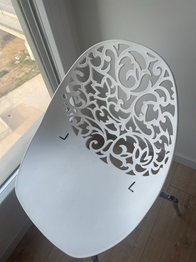 2 sillas blancas modernas 35 por los 2