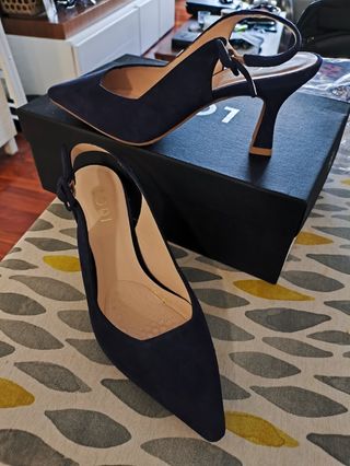Zapatos Lodi Ante Azul Pacífico 37