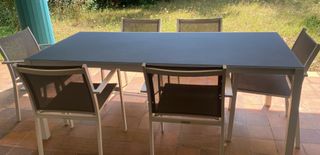 Mesa jardín + 6 sillas GardenArt