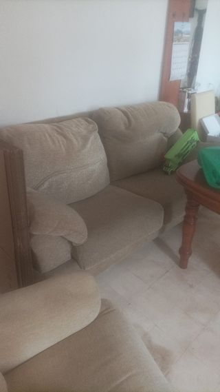 Sofá 2 plazas beige