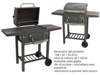 Barbecue da giardino - 108x36x96cm