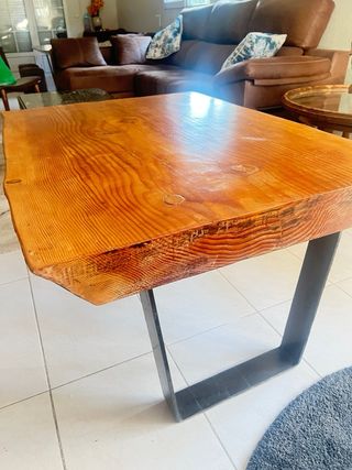 Mesa centro madera metal