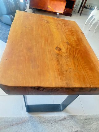 Mesa centro madera metal