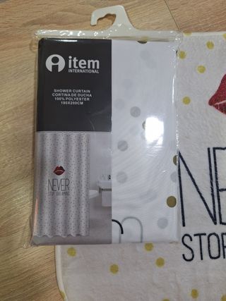 Cortina ducha y alfombra baño - Never Stop Dreamin