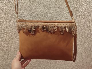 Bolso bandolera / mano marrón