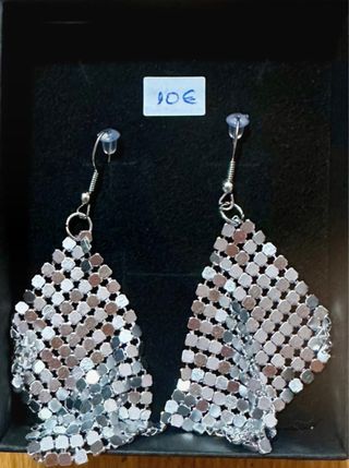 Pendientes Plateados Largos