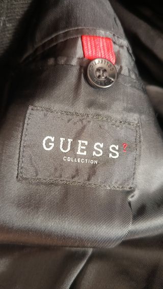 chaqueta de pana negra-marca guess-talla grande