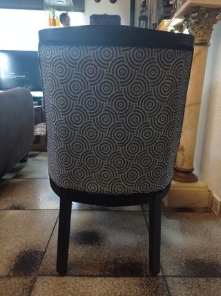 Butaca elegante gris y negra