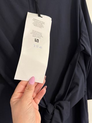 Vestito blu con fiocco tg L