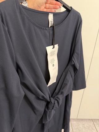 Vestito blu con fiocco tg L