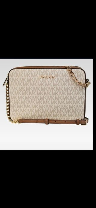 Bolso Michael Kors Jet Set - Beige/Marrón