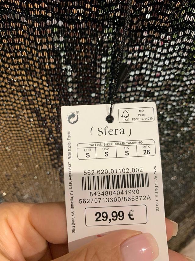 Pantalones Sfera brillo plata