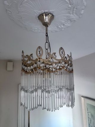 Lámpara lágrimas cristal vintage