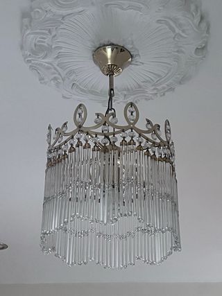 Lámpara lágrimas cristal vintage