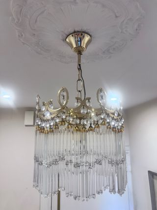 Lámpara lágrimas cristal vintage