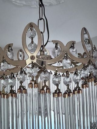 Lámpara lágrimas cristal vintage