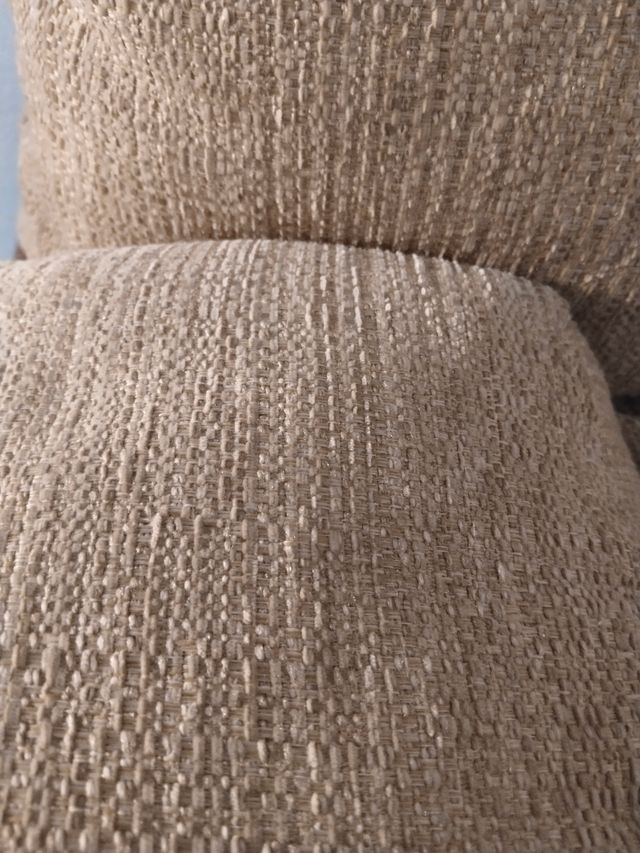 Sofá 2 plazas beige y marrón