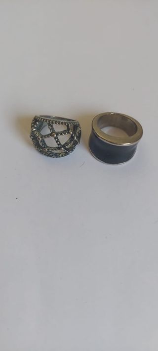 2 Anillos Plateados