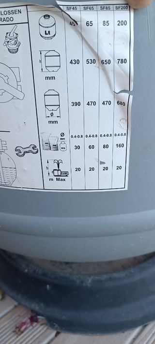 Depuradora piscina Glossen SF65-SF200