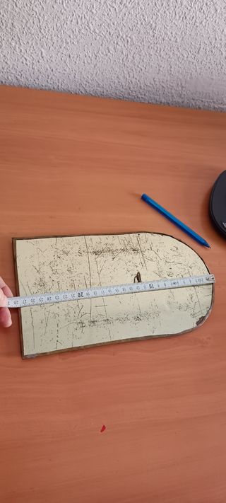 Espejo metálico dorado - antiguo