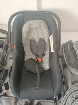 Carrito de bebe 3 piezas gris