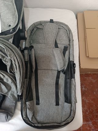 Carrito de bebe 3 piezas gris