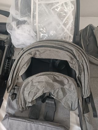 Carrito de bebe 3 piezas gris