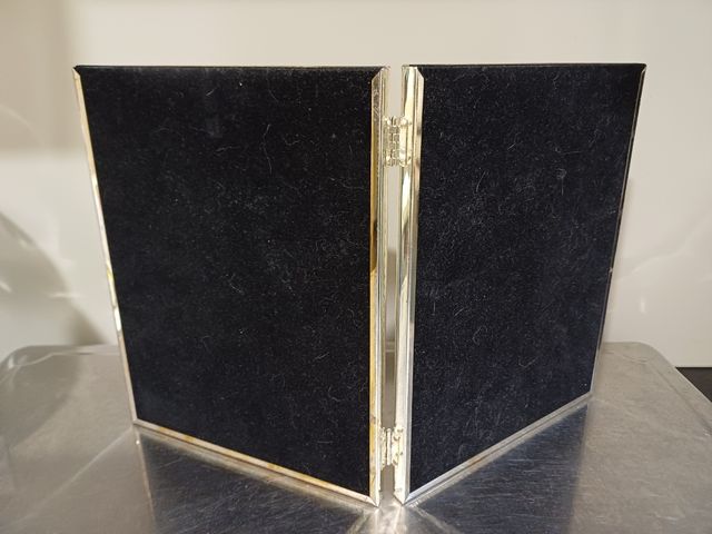 Marco fotos doble plateado