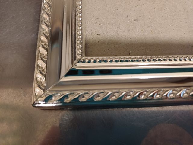 Marco fotos doble plateado