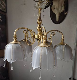 Lámpara vintage 5 tulipas