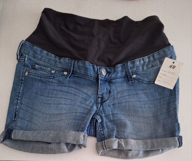 Premama Denim Pantalones Cortos Premama H&m Shorts Premamá H&M