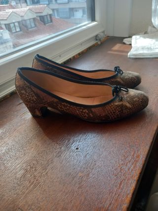 Francesitas Piel Serpiente Marrón - Talla 40