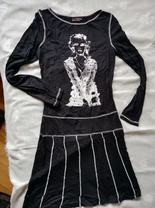 Vestido negro PINTADO señora 38 CORTE IN