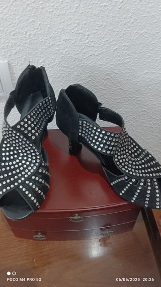 Zapatos tacón mujer 36 negros