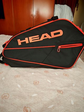 Bolsa padel Head negra y naranja 