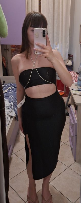 Vestito lungo nero elegante