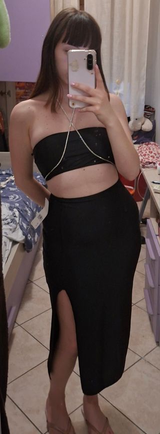 Vestito lungo nero elegante