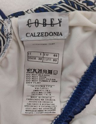 Bikini brasileña azul y blanco - Nuevo